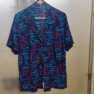 Notations Multicolor Geometric Blouse